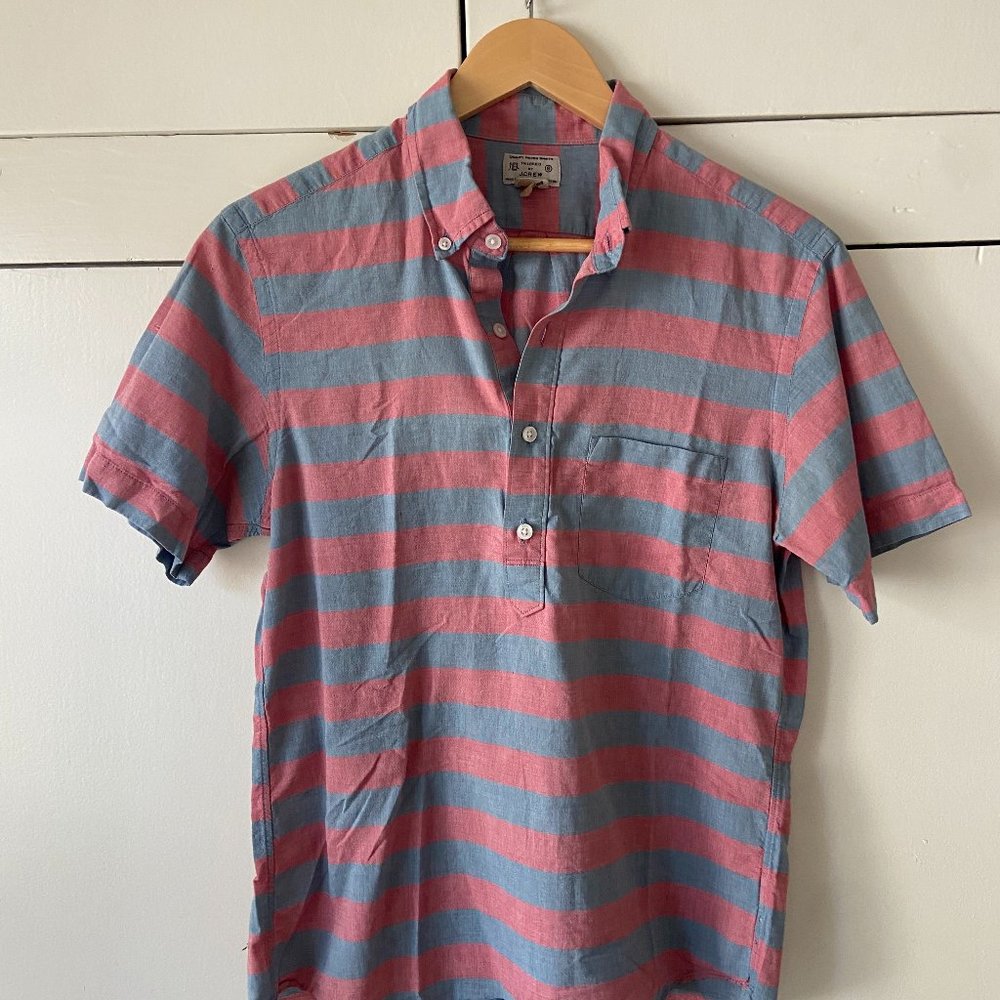 JCrew Striped Polo Button Down Shirt